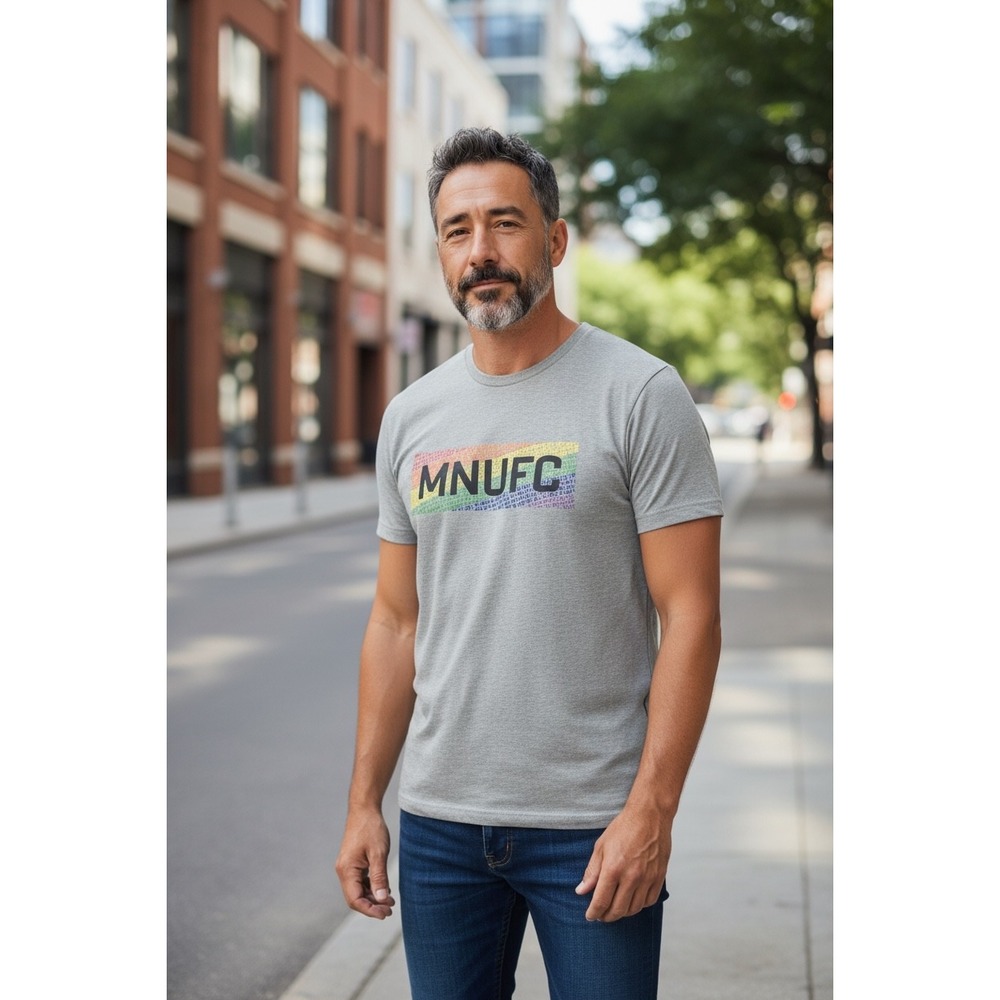 MLS Minnesota United FC MNUFC Pride Love Is Love Grey T-Shirt Mens Large NWT